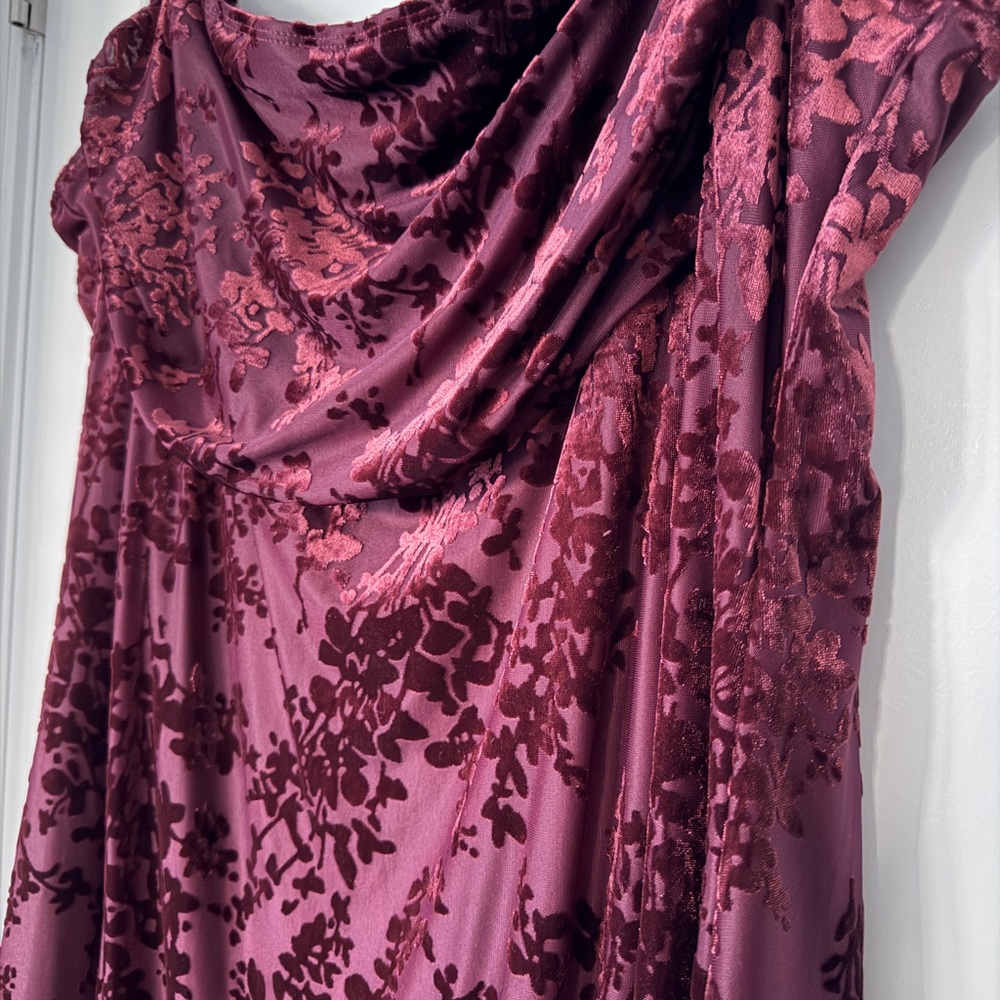 Silky Cowl Neck Dress 4X - Cider